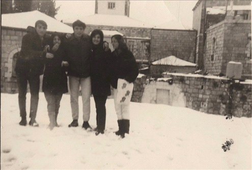 Snow in Musrara- Neighborhood friends, 1969